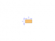 Silicone Profile P600804 - type format Rectangle - regular shape