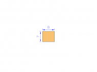 Silicone Profile P600807 - type format Rectangle - regular shape