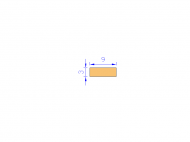 Silicone Profile P600903 - type format Rectangle - regular shape