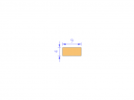 Silicone Profile P600904 - type format Rectangle - regular shape