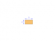 Silicone Profile P600905 - type format Rectangle - regular shape