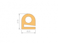 Silicone Profile P600B - type format e - irregular shape