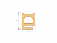 Silicone Profile P600C - type format e - irregular shape