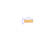 Silicone Profile P6010,503 - type format Rectangle - regular shape