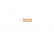 Silicone Profile P601002,5 - type format Rectangle - regular shape