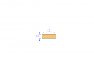 Silicone Profile P601003 - type format Rectangle - regular shape