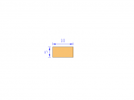 Silicone Profile P601005 - type format Rectangle - regular shape