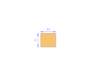 Silicone Profile P601009 - type format Rectangle - regular shape