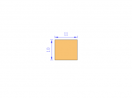 Silicone Profile P601110 - type format Rectangle - regular shape