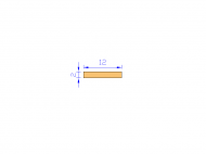 Silicone Profile P601202 - type format Rectangle - regular shape