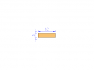 Silicone Profile P601203 - type format Rectangle - regular shape