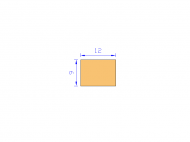 Silicone Profile P601209 - type format Rectangle - regular shape