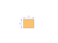 Silicone Profile P601210 - type format Rectangle - regular shape