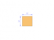 Silicone Profile P601212 - type format Square - regular shape