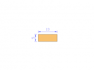 Silicone Profile P601305 - type format Rectangle - regular shape