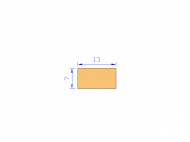 Silicone Profile P601307 - type format Rectangle - regular shape