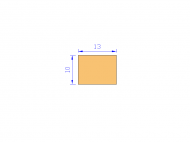 Silicone Profile P601310 - type format Rectangle - regular shape