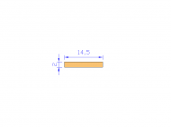 Silicone Profile P6014,502 - type format Rectangle - regular shape