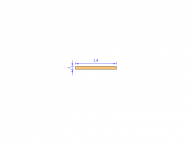 Silicone Profile P601401 - type format Rectangle - regular shape