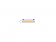 Silicone Profile P601402 - type format Rectangle - regular shape