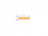 Silicone Profile P601503 - type format Rectangle - regular shape