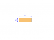 Silicone Profile P601505 - type format Rectangle - regular shape