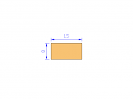 Silicone Profile P601508 - type format Rectangle - regular shape