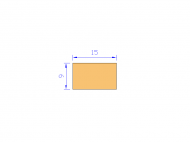 Silicone Profile P601509 - type format Rectangle - regular shape