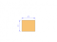 Silicone Profile P601513 - type format Rectangle - regular shape