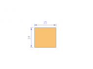 Silicone Profile P601514 - type format Rectangle - regular shape