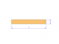 Silicone Profile P601602 - type format Rectangle - regular shape