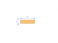 Silicone Profile P601604 - type format Rectangle - regular shape