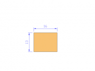 Silicone Profile P601613 - type format Rectangle - regular shape