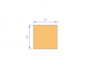 Silicone Profile P601616 - type format Square - regular shape