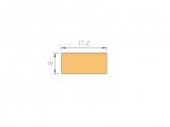 Silicone Profile P6017,208 - type format Rectangle - regular shape