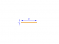 Silicone Profile P601701 - type format Rectangle - regular shape