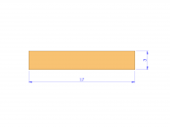 Silicone Profile P601703 - type format Rectangle - regular shape