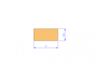 Silicone Profile P601708,5 - type format Rectangle - regular shape