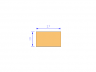 Silicone Profile P601710 - type format Rectangle - regular shape