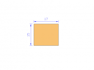 Silicone Profile P601715 - type format Rectangle - regular shape