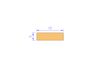 Silicone Profile P601805 - type format Rectangle - regular shape