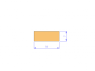 Silicone Profile P601807 - type format Rectangle - regular shape