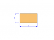 Silicone Profile P601809,5 - type format Rectangle - regular shape