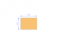 Silicone Profile P601813 - type format Rectangle - regular shape