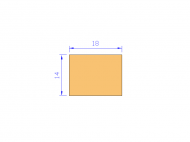 Silicone Profile P601814 - type format Rectangle - regular shape