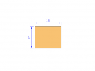 Silicone Profile P601815 - type format Rectangle - regular shape