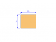 Silicone Profile P601816 - type format Rectangle - regular shape