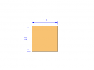 Silicone Profile P601818 - type format Square - regular shape