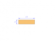 Silicone Profile P601905 - type format Rectangle - regular shape