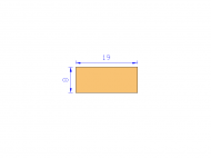 Silicone Profile P601908 - type format Rectangle - regular shape